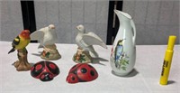 Bird Figurines, Bird Vase, & Asst.