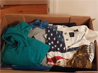 Box of used size XXL men's shirts