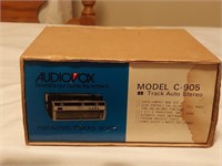 Audiovox model. C-905 8 track auto stereo appears