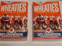 Two boxes of Wheaties 1988 NFL champions