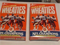 Two boxes of Wheaties 1992 NFL champions
