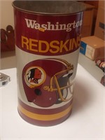 Washington Redskins metal trash can
