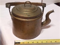Hammered metal tea kettle