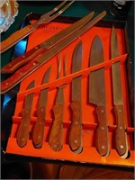 Caesars 6 pc knife set, 3 Maxam steel carving set