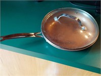 Gotham Steel skillet with lid copper lining like