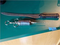 Vintage knife & Cajun injector