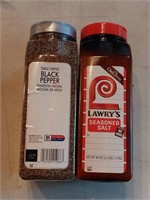 Black pepper and seasoned salt