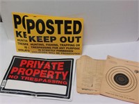 Two posted keep out signs one private property