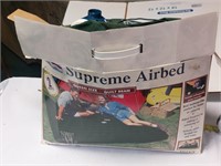 Supreme queen size air bed with rechargeable pump