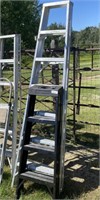 2 Ladders, 1 - 7' & 1 - 4' Aluminum