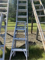 2 Ladders, 1 - 4' Step & 1 - 10' Extension