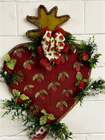 Vintage strawberry hand made wreath