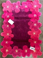 4' x 6' Zoomania Collection Pink Flower Area Rug