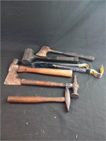 Lot of Hatchets, Crow Bars, etc