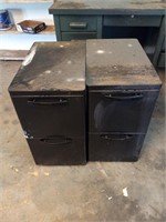 2 Black Cabinets - 26" Tall - 14" Wide - 23" Depth