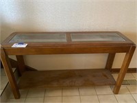 Wood & Glass Sofa Table