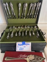 Stainless Steel Flatware & Case w/cake server