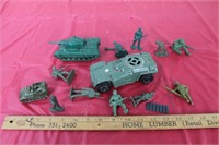 Vintage Toy Soldiers / Matchbox Tank