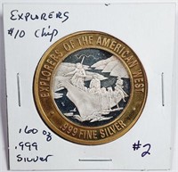 Explorer's  Gaming Token   .60 oz silver