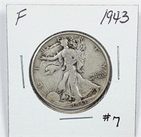 1943  Walking Liberty Half Dollar   F