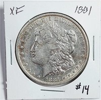 1881  Morgan Dollar   XF