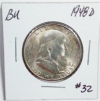 1948-D  Franklin Half Dollar   BU