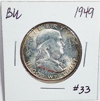 1949  Franklin Half Dollar   BU