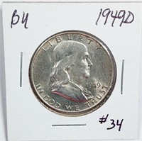 1949-D  Franklin Half Dollar   BU