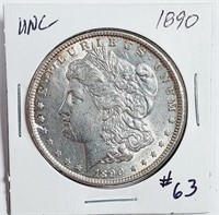 1890  Morgan Dollar   Unc