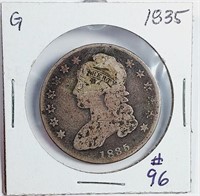 1835  Capped Bust Half Dollar   G