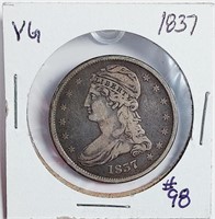1837  Capped Bust Half Dollar   VG