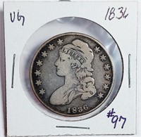 1836  Capped Bust Half Dollar   VG