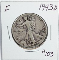 1943-D  Walking Liberty Half Dollar   F