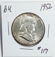 1952  Franklin Half Dollar   BU