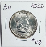 1952-D  Franklin Half Dollar   BU