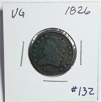 1826   Half Cent   VG