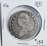 1831  Capped Bust Half Dollar   VG