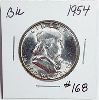 1954  Franklin Half Dollar   BU