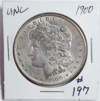 1900  Morgan Dollar   Unc  wiped