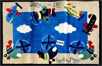 4' x 6' Zoomania Collection Airplane Area Rug