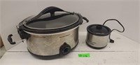 Large and Small Crockpot by Hamilton Beach and