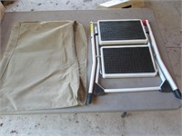 folding step stool in carry bag