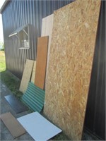 OSB sheet and small pieces plywood