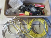 electrical wire, components in tray