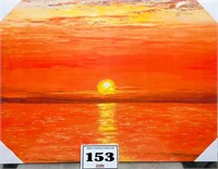 24" x 36" Oceanic Sunset Canvas Print