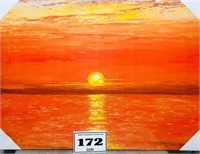 24" x 36" Oceanic Sunset Canvas Print