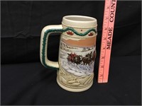 1996 Budweiser Beer Holiday Beer Stein