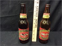 Two 1940s FALLS CITY BEER Lucky Bottles