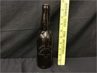 Terre Haute Indiana Brewing Embossed Beer Bottle