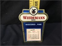 1976 Wiedemann Beer Calendar Cardboard Sign